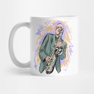 Michael Brecker - An illustration by Paul Cemmick Mug